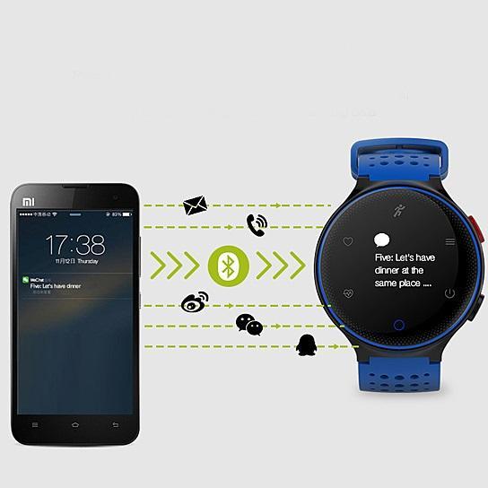 Smart Fit Sporty Waterproof Watch W/ Active Heart Rate and Blood Pressure Monitor