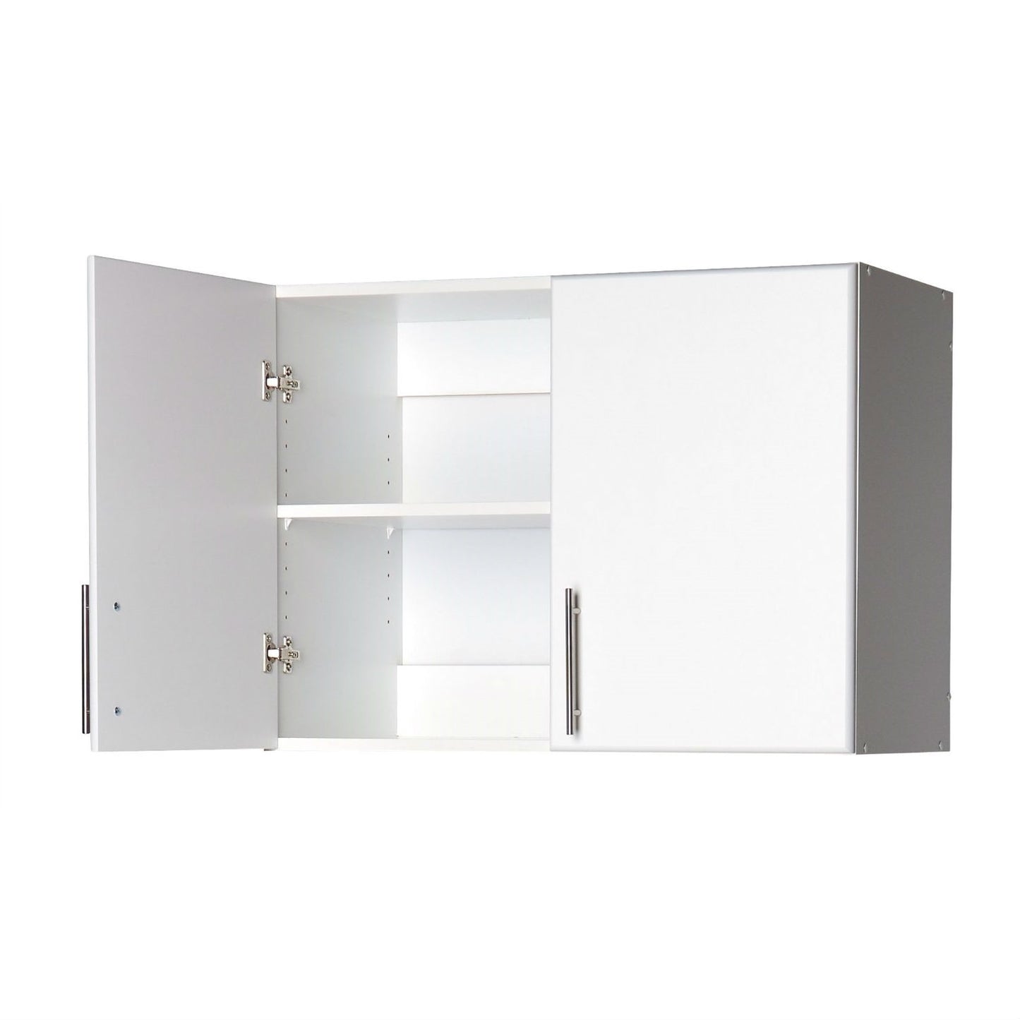 White Wall Cabinet with 2 Doors and Adjustable Shelf