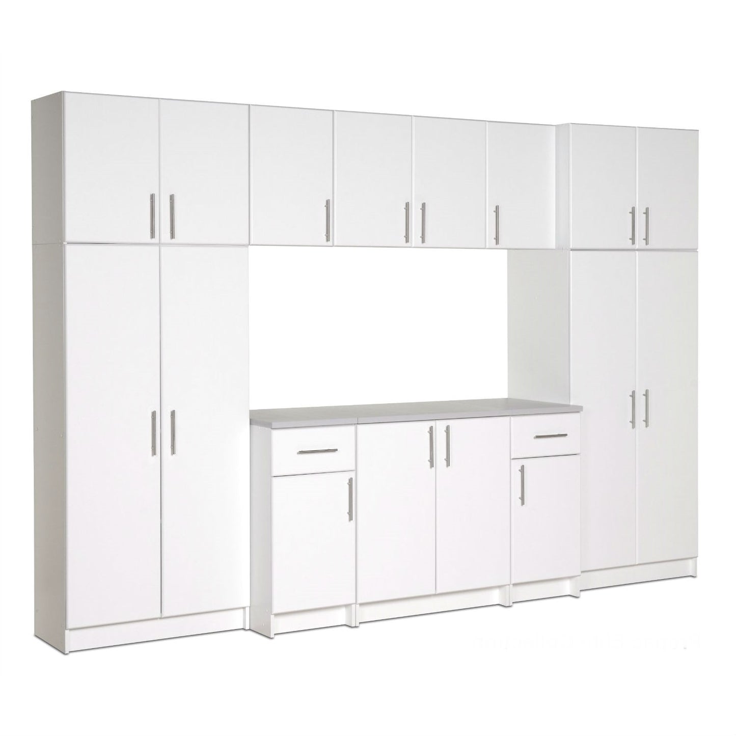 White Wall Cabinet with 2 Doors and Adjustable Shelf